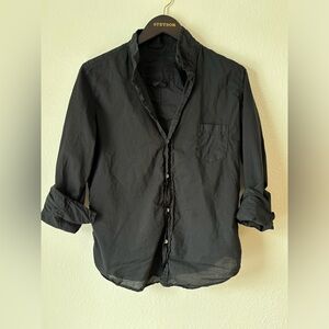FRANK EILEEN black Barry Button Down Shirt - L - Cotton